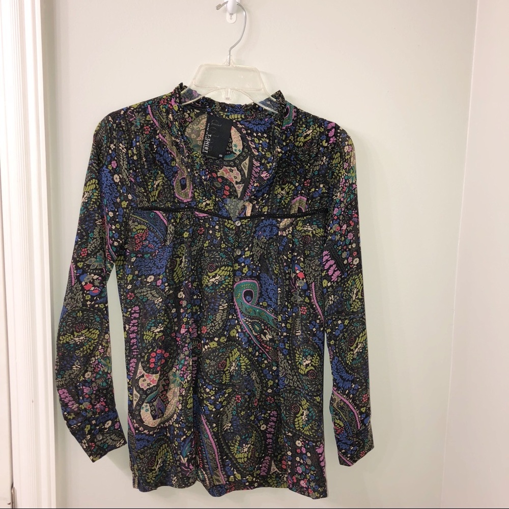 Dolan Anthropologie multi color boho shirt